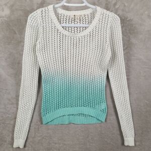 Shrinking Violet Mint Green Ombre Sweater Loose Knit Size S‎